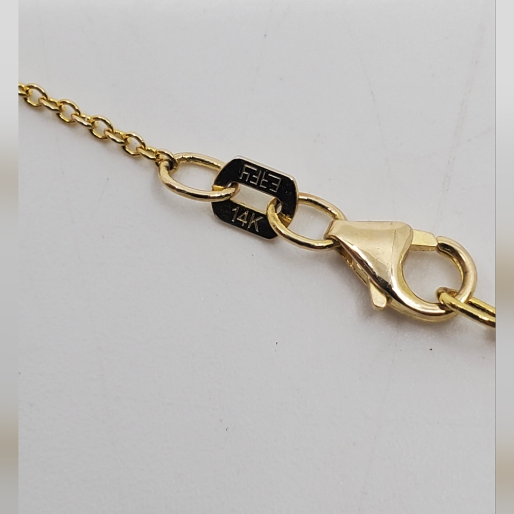 Effy 14K Yellow Gold Multi Color Diamond Panther Pendant - Picture 5 of 9